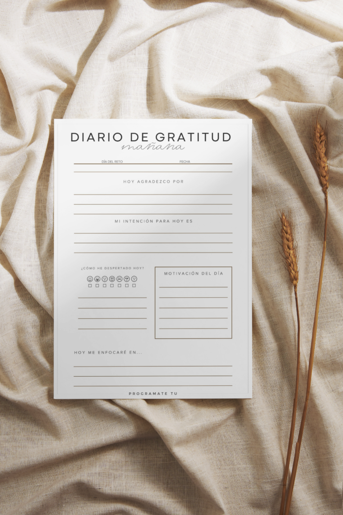 diario, diario de gratitud, gratitud, practicar la gratitud, gratis